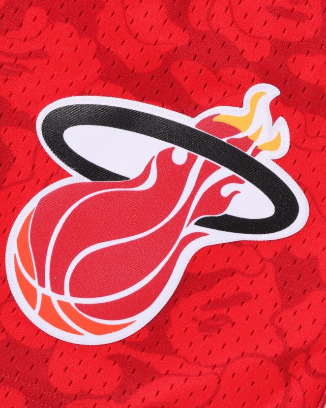 short en jersey miami heat x mn A Bathing Ape Hommes ZHX6N4370 rouge vif