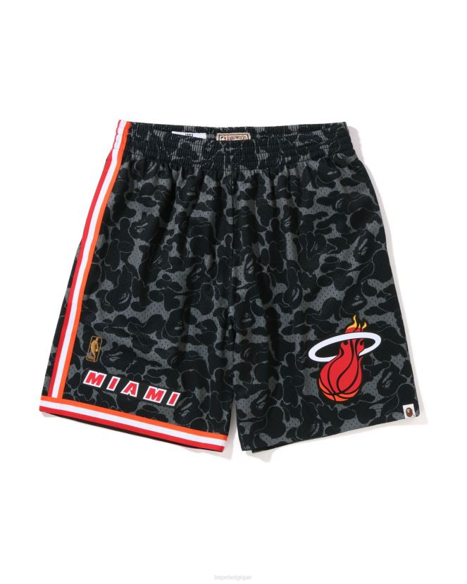 short en jersey miami heat x mn A Bathing Ape Hommes ZHX6N4371 noir