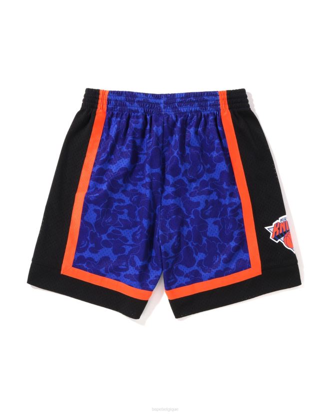short en jersey new york knicks x mn A Bathing Ape Hommes ZHX6N4376 bleu