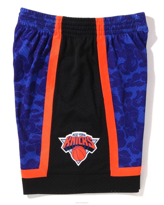 short en jersey new york knicks x mn A Bathing Ape Hommes ZHX6N4376 bleu