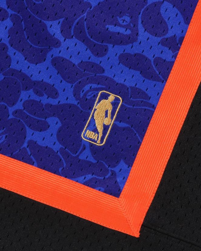 short en jersey new york knicks x mn A Bathing Ape Hommes ZHX6N4376 bleu