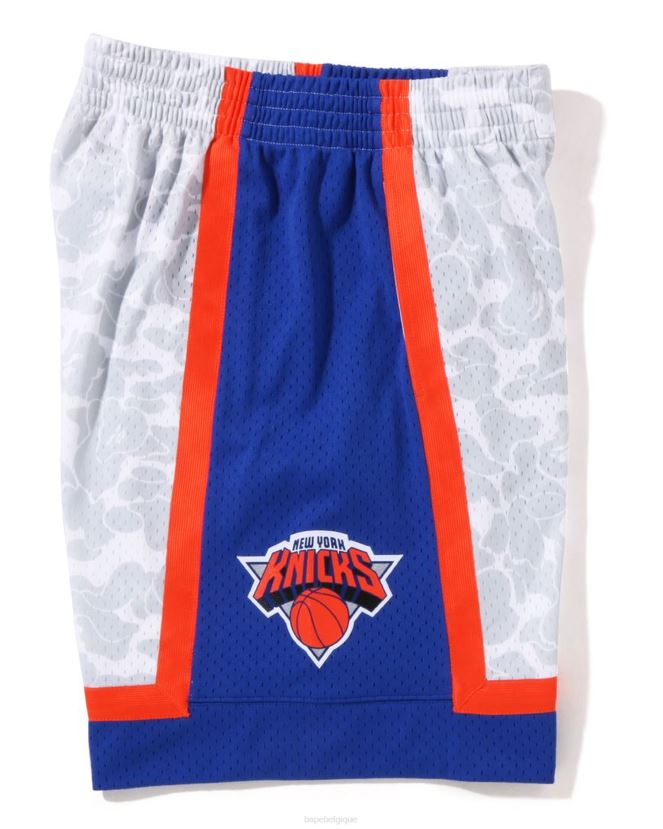 short en jersey new york knicks x mn A Bathing Ape Hommes ZHX6N4377 blanc