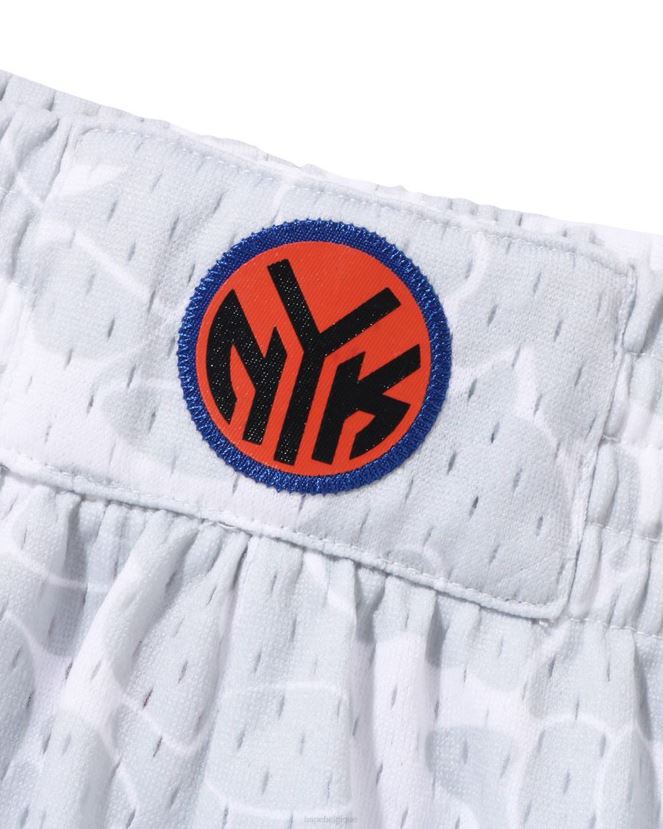 short en jersey new york knicks x mn A Bathing Ape Hommes ZHX6N4377 blanc