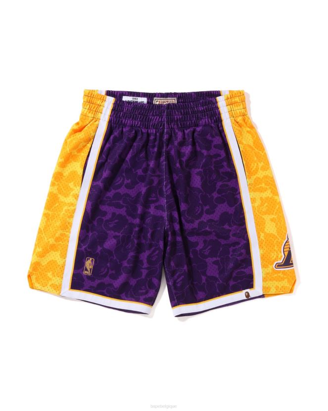 short en jersey x mn los angeles lakers A Bathing Ape Hommes ZHX6N4361 violet