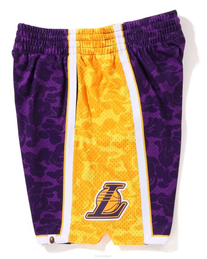 short en jersey x mn los angeles lakers A Bathing Ape Hommes ZHX6N4361 violet