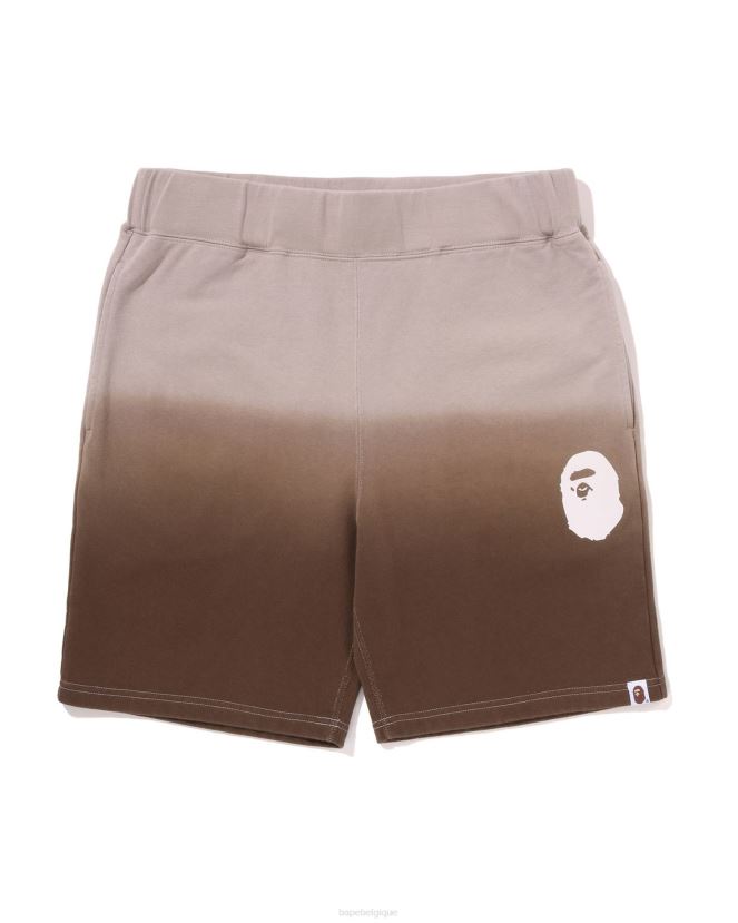 short en molleton dégradé A Bathing Ape Hommes ZHX6N4177 café