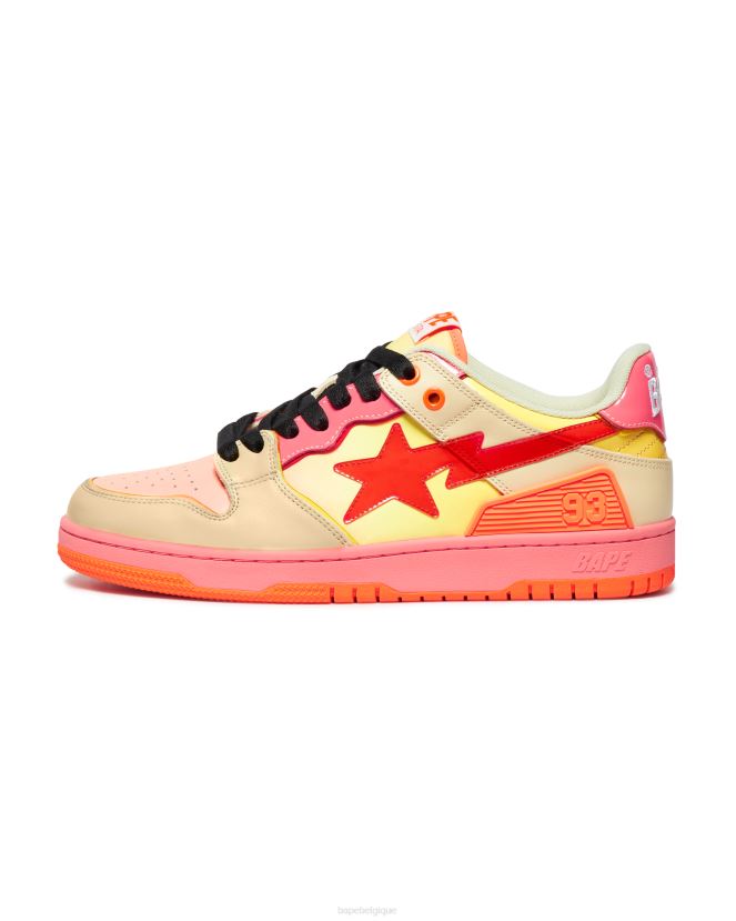 sk8 sta 1 A Bathing Ape femmes ZHX6N41238 orange