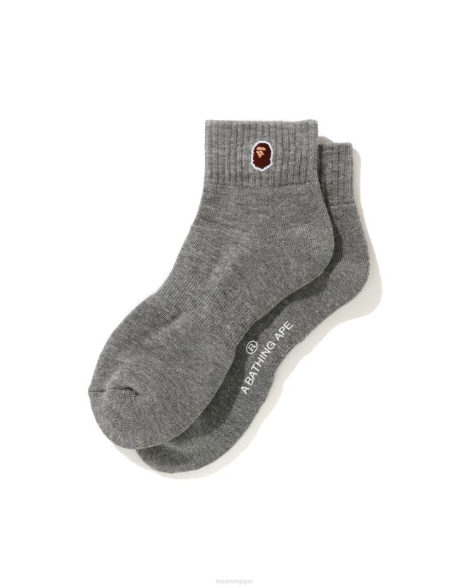 socquettes head one point A Bathing Ape Hommes ZHX6N4512 gris