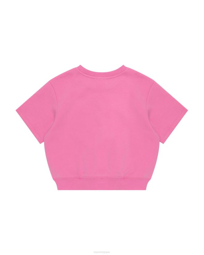 sweat crop à logo A Bathing Ape femmes ZHX6N4944 rose