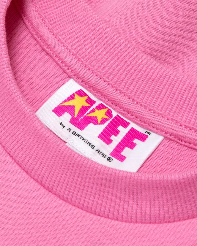 sweat crop à logo A Bathing Ape femmes ZHX6N4944 rose