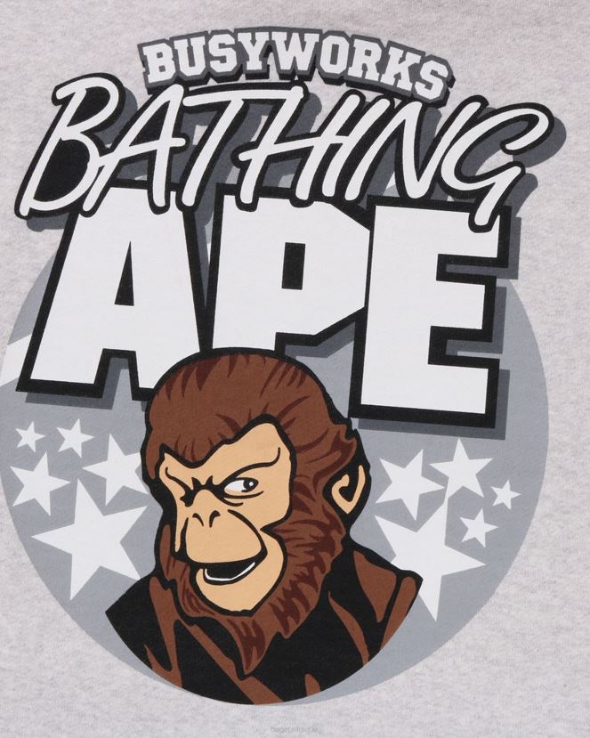 sweat à capuche coupe décontractée A Bathing Ape Hommes ZHX6N4285 gris