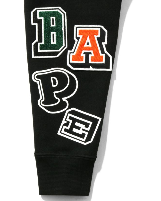 sweat à capuche multi-polices A Bathing Ape enfants ZHX6N41673 noir