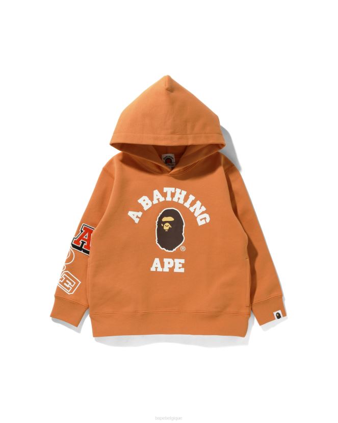 sweat à capuche multi-polices A Bathing Ape enfants ZHX6N41675 orange