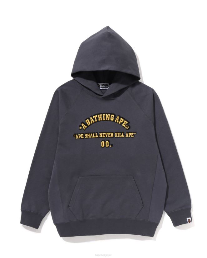 sweat à capuche oversize A Bathing Ape femmes ZHX6N4808 gris foncé