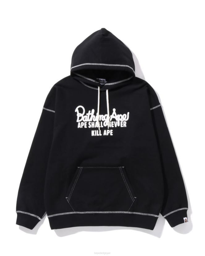 sweat à capuche oversize à coutures colorées A Bathing Ape femmes ZHX6N4970 noir