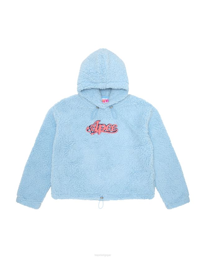 sweat à capuche surdimensionné A Bathing Ape femmes ZHX6N41055 bleu clair