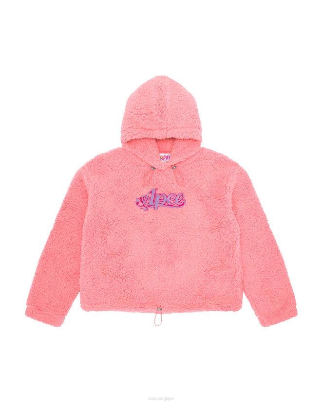 sweat à capuche surdimensionné A Bathing Ape femmes ZHX6N41056 rose