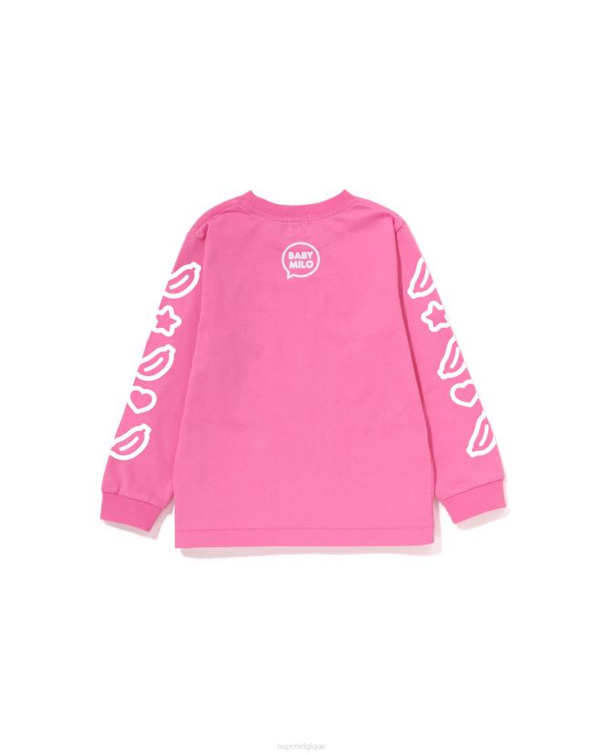 t-shirt ballon discours bébé milo  1 A Bathing Ape enfants ZHX6N41479 rose
