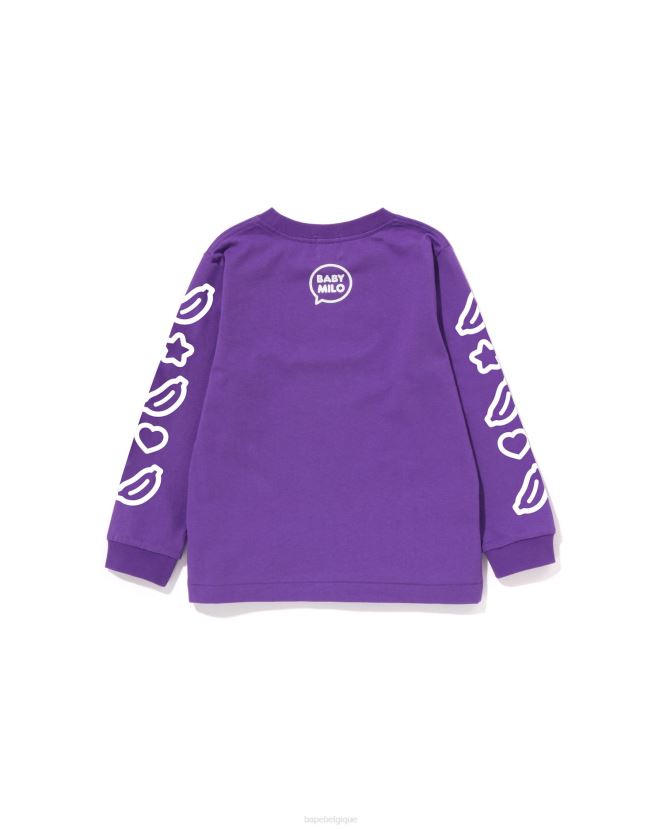 t-shirt ballon discours bébé milo  1 A Bathing Ape enfants ZHX6N41480 violet