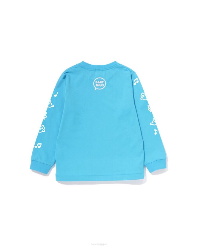 t-shirt ballon discours bébé milo  2 A Bathing Ape enfants ZHX6N41483 bleu