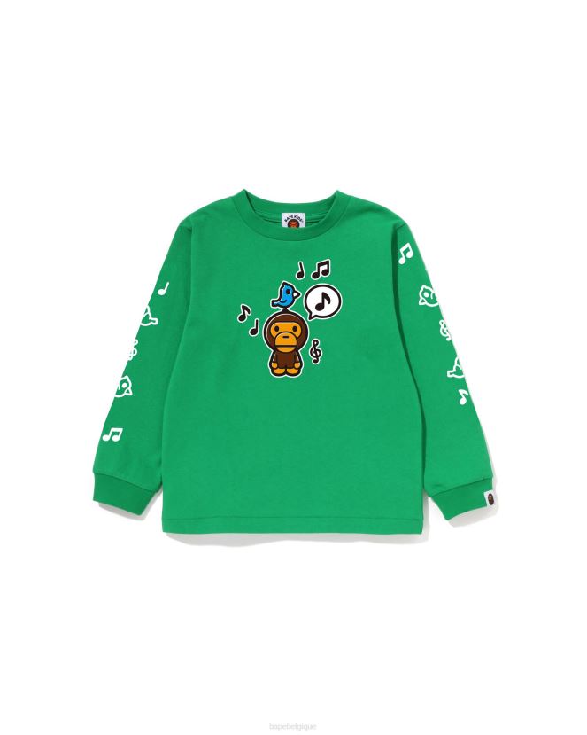 t-shirt ballon discours bébé milo  2 A Bathing Ape enfants ZHX6N41484 menthe
