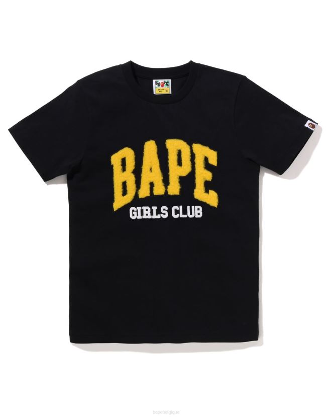 t-shirt boa polaire filles A Bathing Ape femmes ZHX6N4881 noir