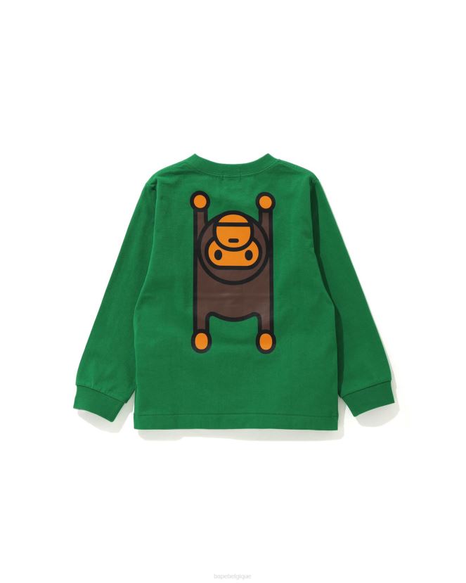 t-shirt bébé milo A Bathing Ape enfants ZHX6N41737 vert paon