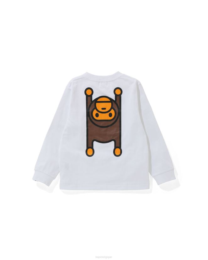 t-shirt bébé milo A Bathing Ape enfants ZHX6N41739 blanc