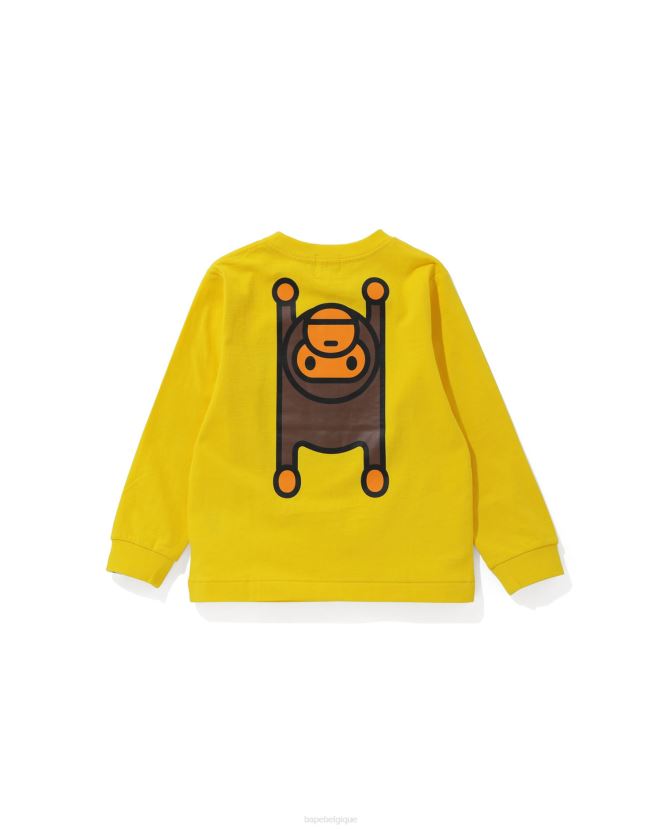 t-shirt bébé milo A Bathing Ape enfants ZHX6N41740 jaune