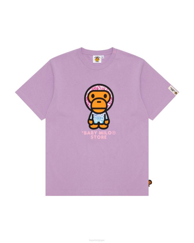 t-shirt bébé milo A Bathing Ape femmes ZHX6N4856 violet