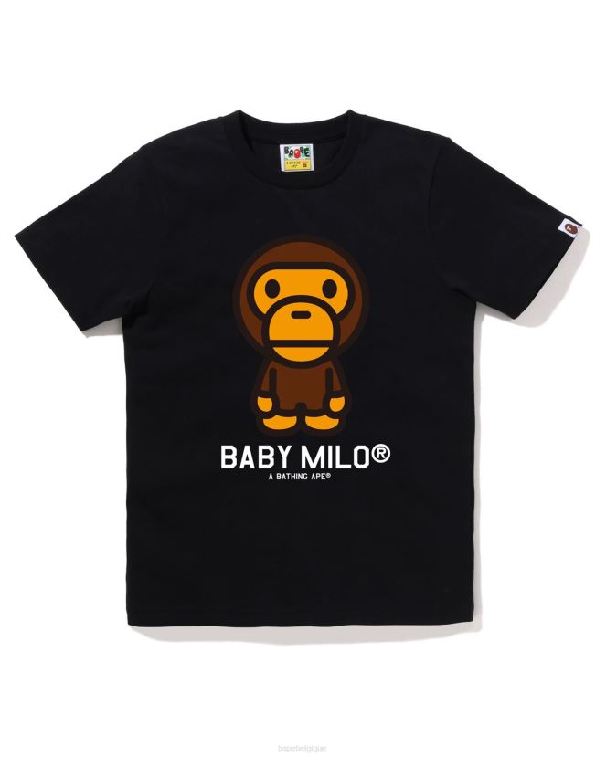 t-shirt bébé milo A Bathing Ape femmes ZHX6N4916 noir