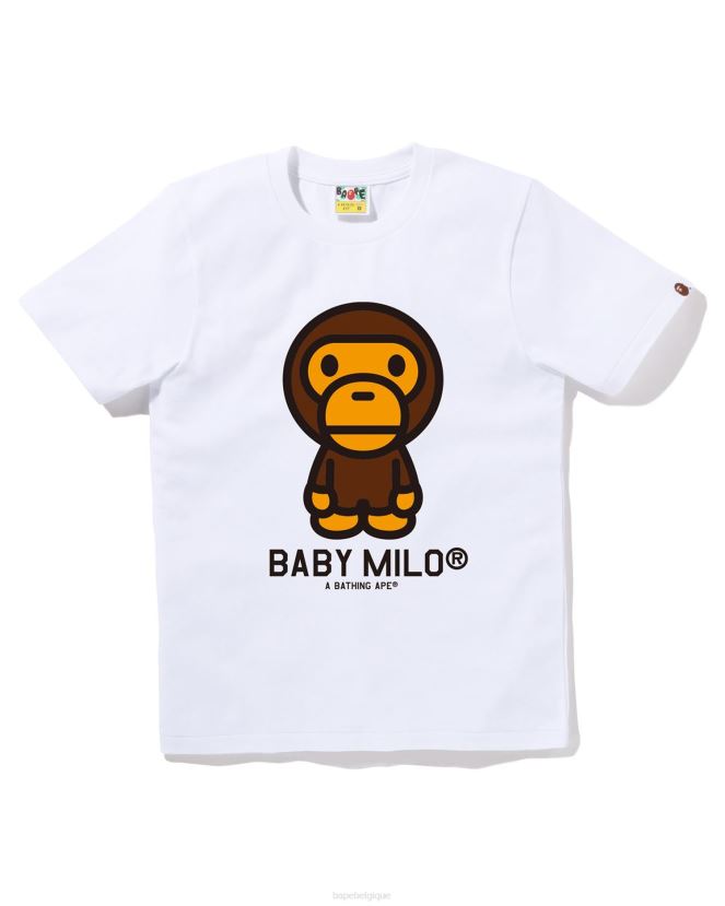 t-shirt bébé milo A Bathing Ape femmes ZHX6N4918 blanc