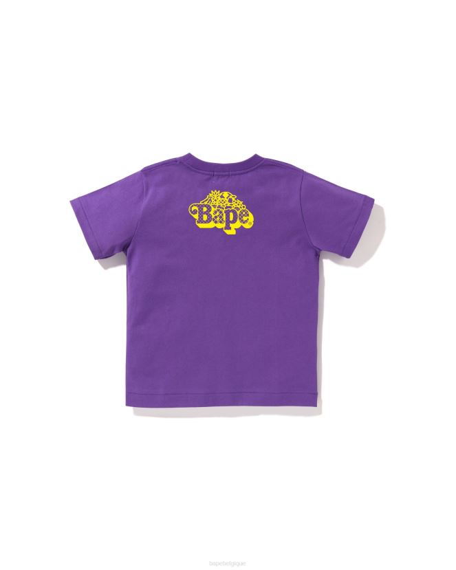 t-shirt bébé milo aux fruits mélangés  1 A Bathing Ape enfants ZHX6N41374 violet