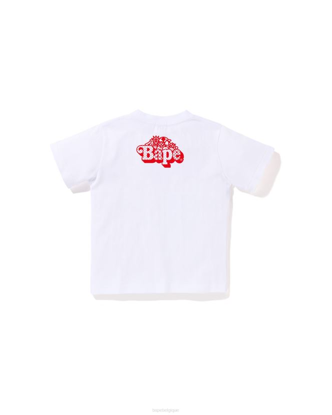 t-shirt bébé milo aux fruits mélangés  1 A Bathing Ape enfants ZHX6N41375 blanc