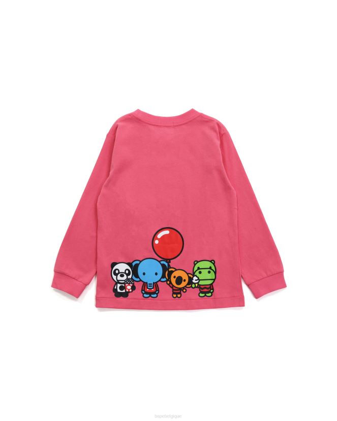 t-shirt bébé milo et ses amis A Bathing Ape enfants ZHX6N41775 rose