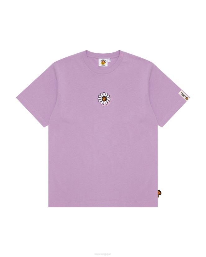 t-shirt bébé milo à manches courtes A Bathing Ape femmes ZHX6N4859 violet