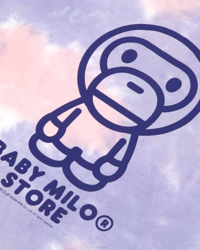 t-shirt bébé milo à manches longues A Bathing Ape femmes ZHX6N4915 violet