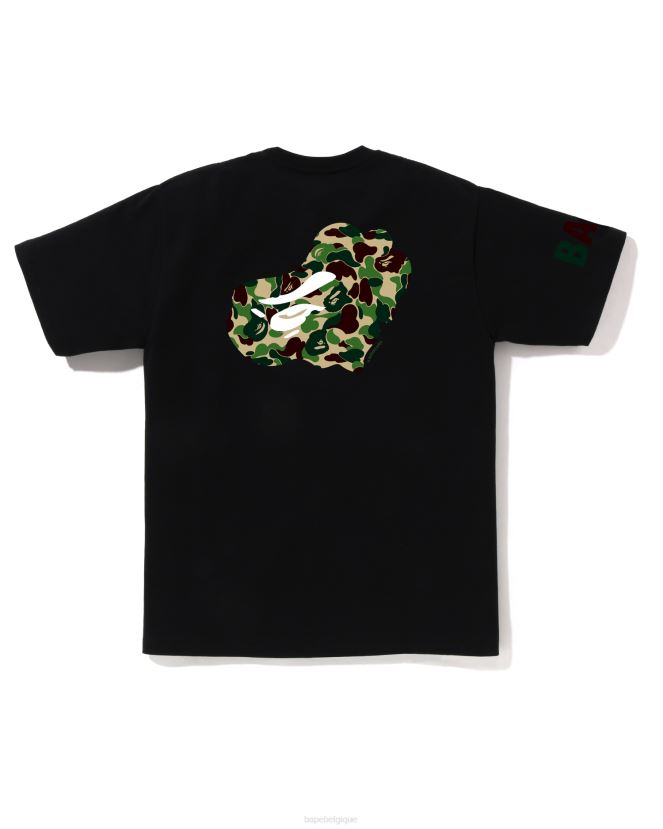 t-shirt camouflage abc A Bathing Ape Hommes ZHX6N475 noir