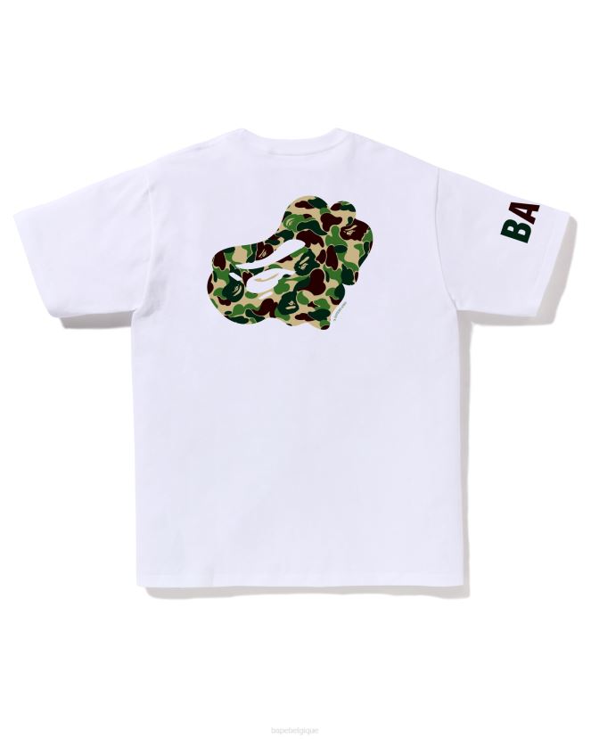 t-shirt camouflage abc A Bathing Ape Hommes ZHX6N478 blanc