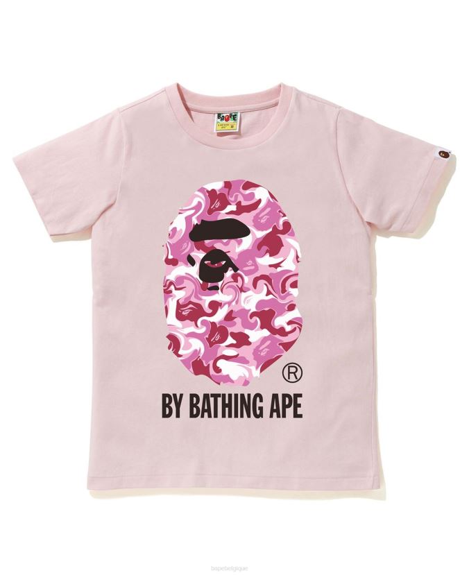 t-shirt camouflage marbré A Bathing Ape femmes ZHX6N41015 rose