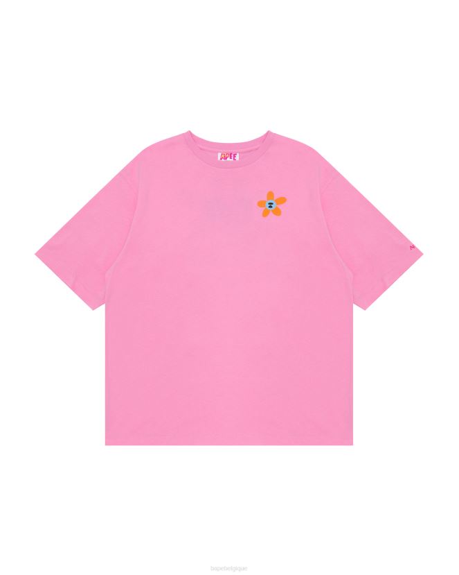t-shirt classique A Bathing Ape femmes ZHX6N4957 rose