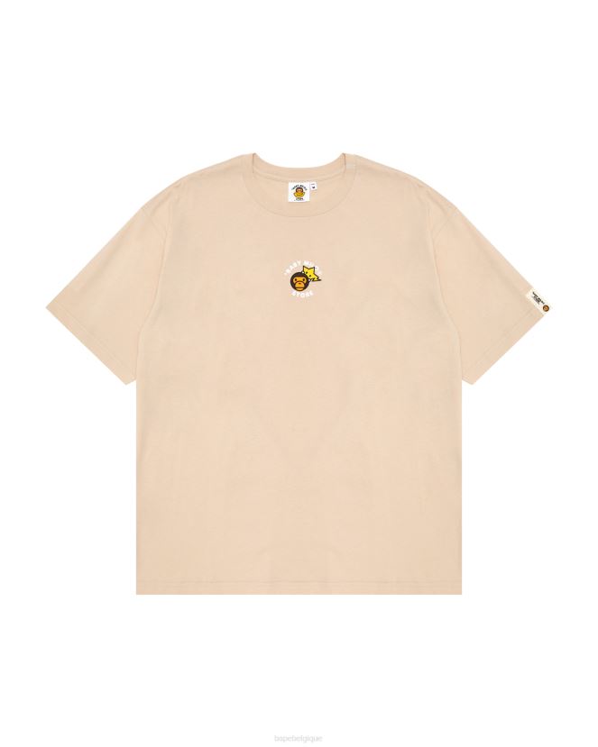 t-shirt coupe boxy milo pour bébé A Bathing Ape femmes ZHX6N4849 beige