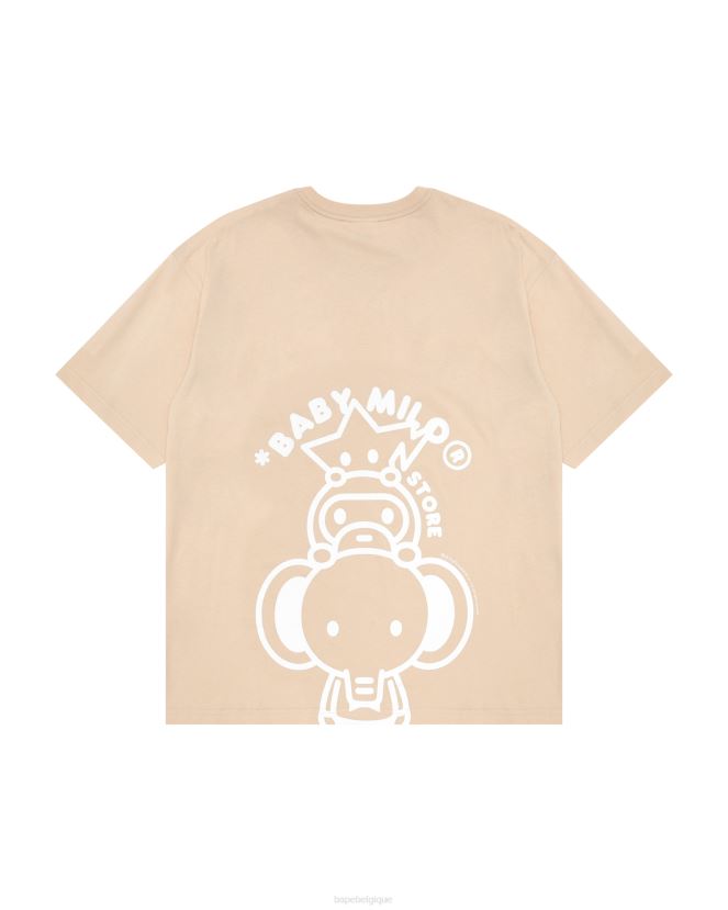 t-shirt coupe boxy milo pour bébé A Bathing Ape femmes ZHX6N4849 beige