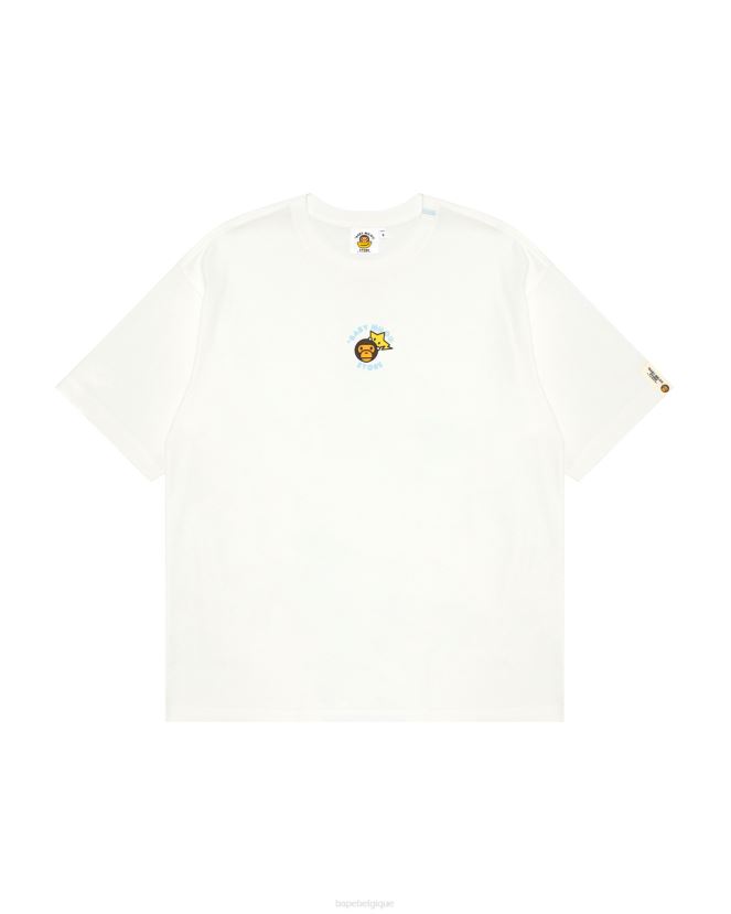t-shirt coupe boxy milo pour bébé A Bathing Ape femmes ZHX6N4850 blanc
