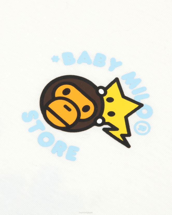 t-shirt coupe boxy milo pour bébé A Bathing Ape femmes ZHX6N4850 blanc