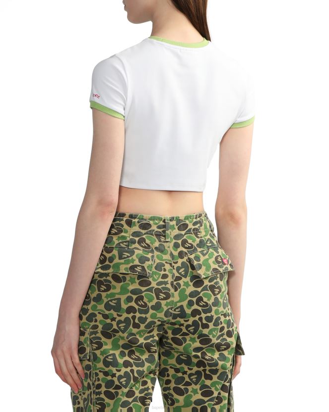 t-shirt court graphique 3 A Bathing Ape femmes ZHX6N4846 blanc