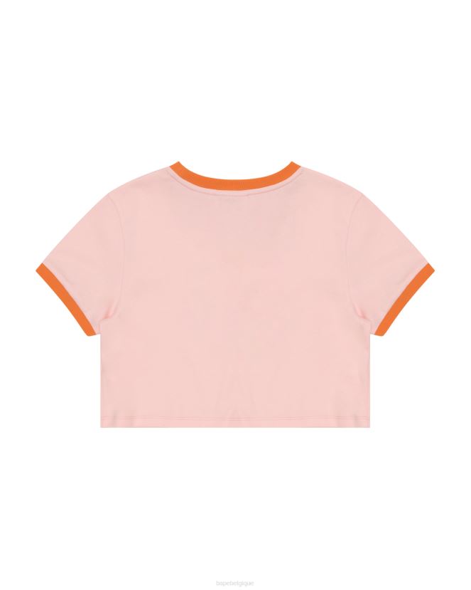 t-shirt court graphique A Bathing Ape femmes ZHX6N41045 rose