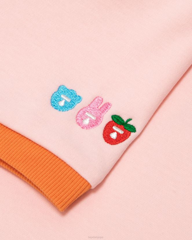t-shirt court graphique A Bathing Ape femmes ZHX6N41045 rose