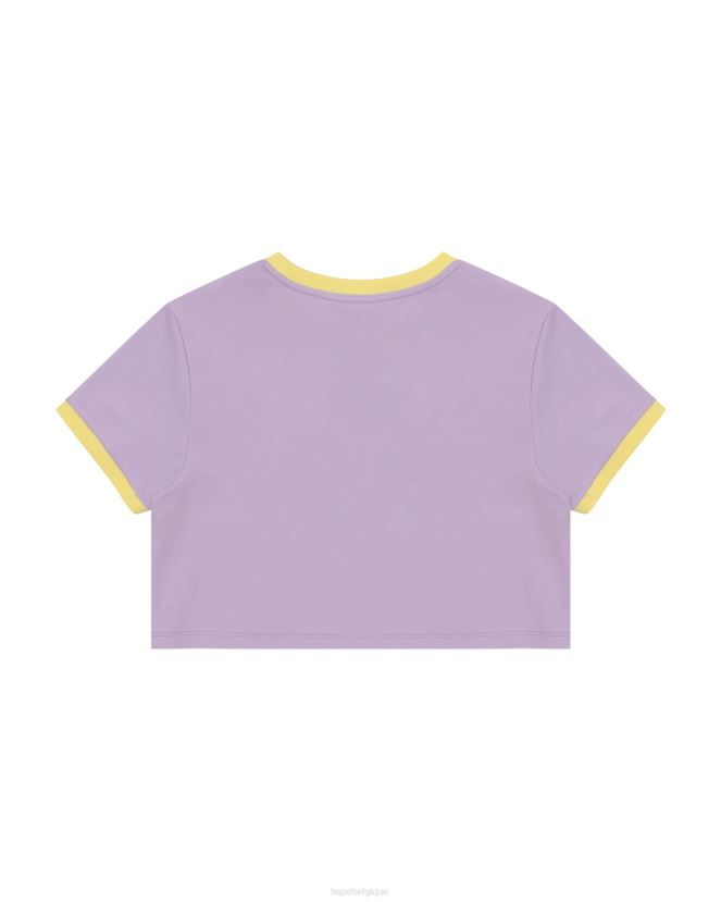 t-shirt court graphique A Bathing Ape femmes ZHX6N41046 violet