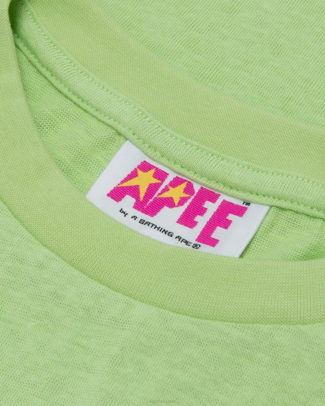 t-shirt court graphique A Bathing Ape femmes ZHX6N4951 vert d\automne